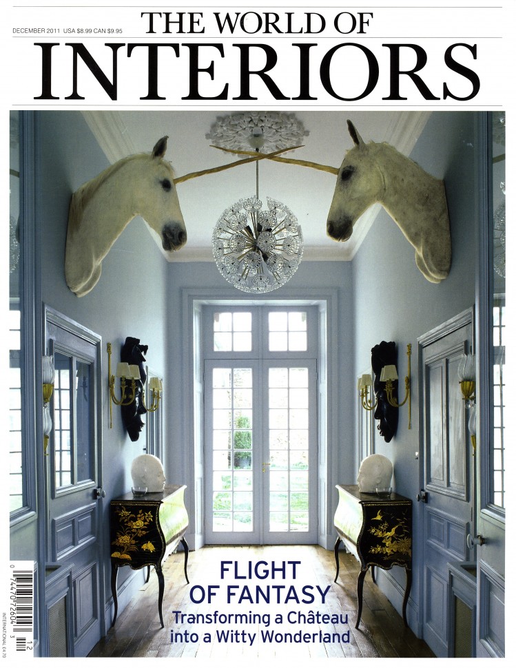 The World of Interiors magazine is published by Condé Nast. The glossy magazine features articles and photographs about interior design.
